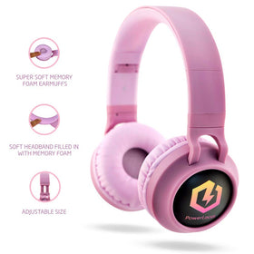PowerLocus Kids Headphones foldable design for easy travel.
