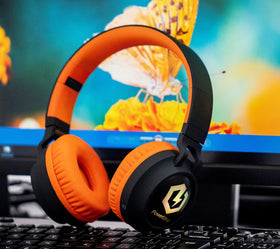 Foldable design of PowerLocus Kids Headphones for compact travel