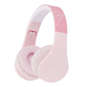 PowerLocus kids headphones folded in carrying case for travel and storage.