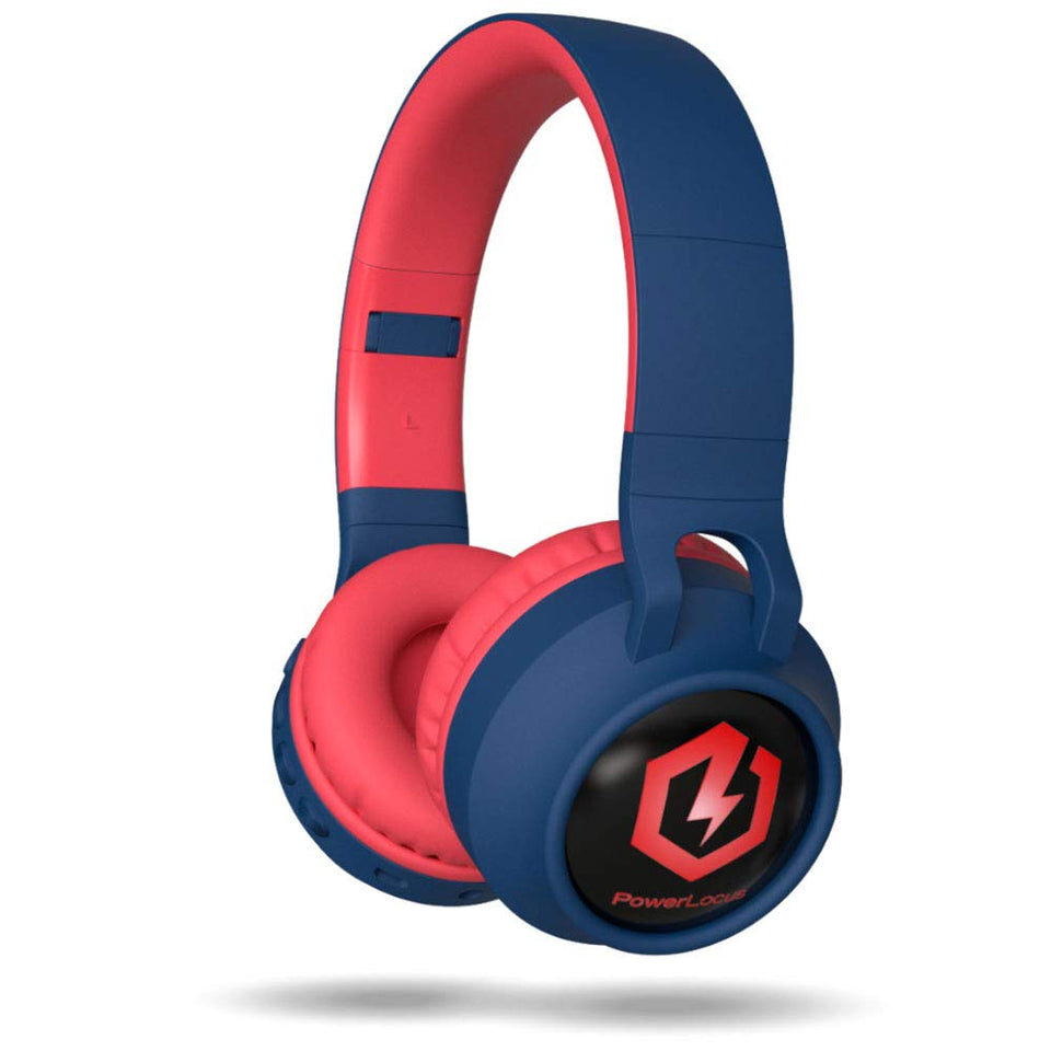 PowerLocus Kids Headphones LED lights on for fun and immersive listening.