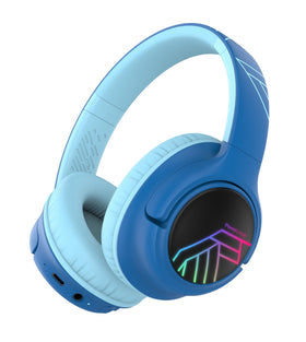 PowerLocus Kids Headphones with LED lights for engaging travel entertainment