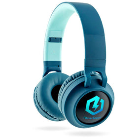PowerLocus Kids Headphones over-ear with LED lights for engaging listening sessions.