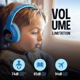 PowerLocus Kids Headphones rotating ear cups for a secure fit