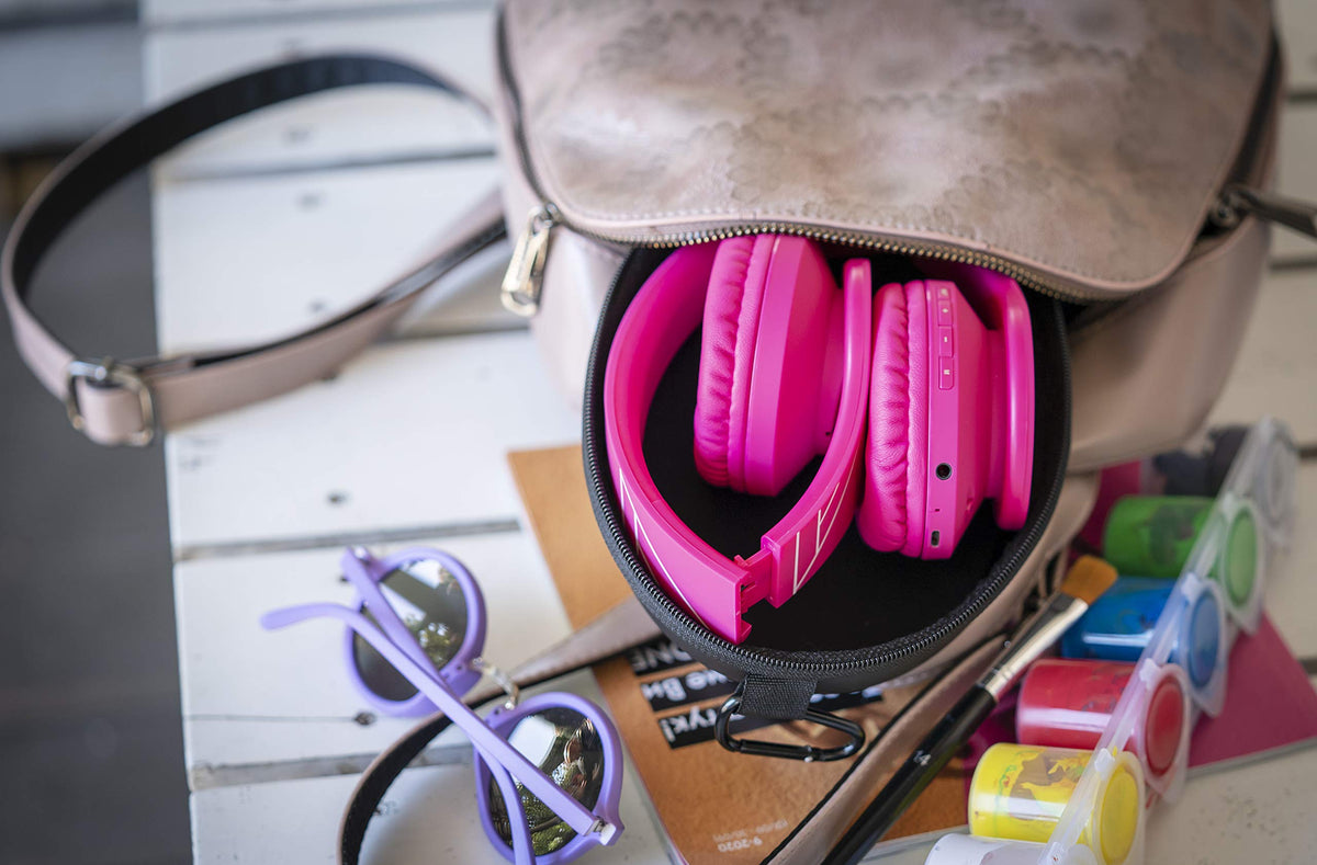 PowerLocus Kids Headphones travel carry case included.