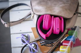 PowerLocus Kids Headphones travel carry case included.