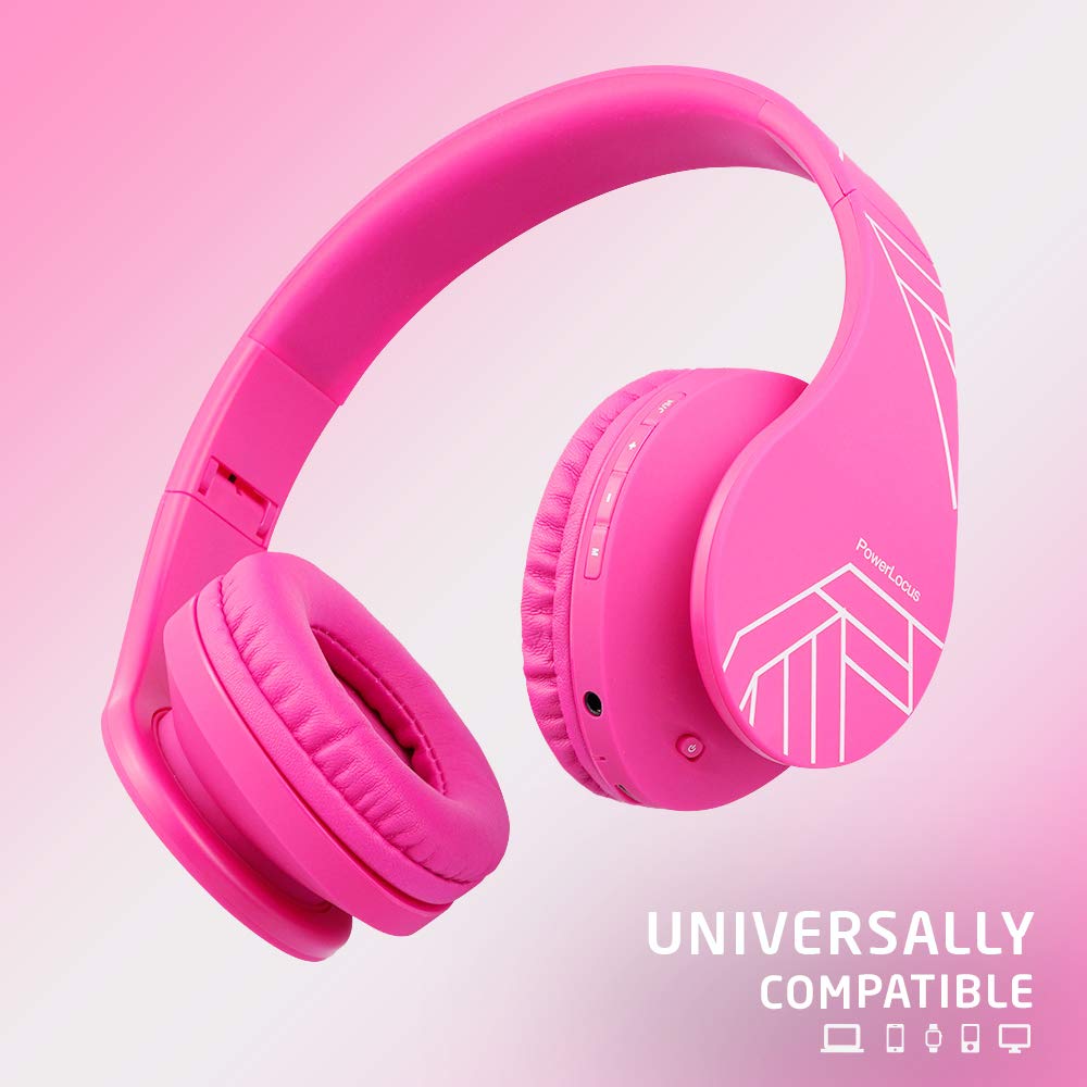 PowerLocus Kids Headphones foldable design for backpack comfort.