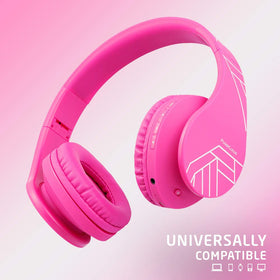 PowerLocus Kids Headphones foldable design for backpack comfort.