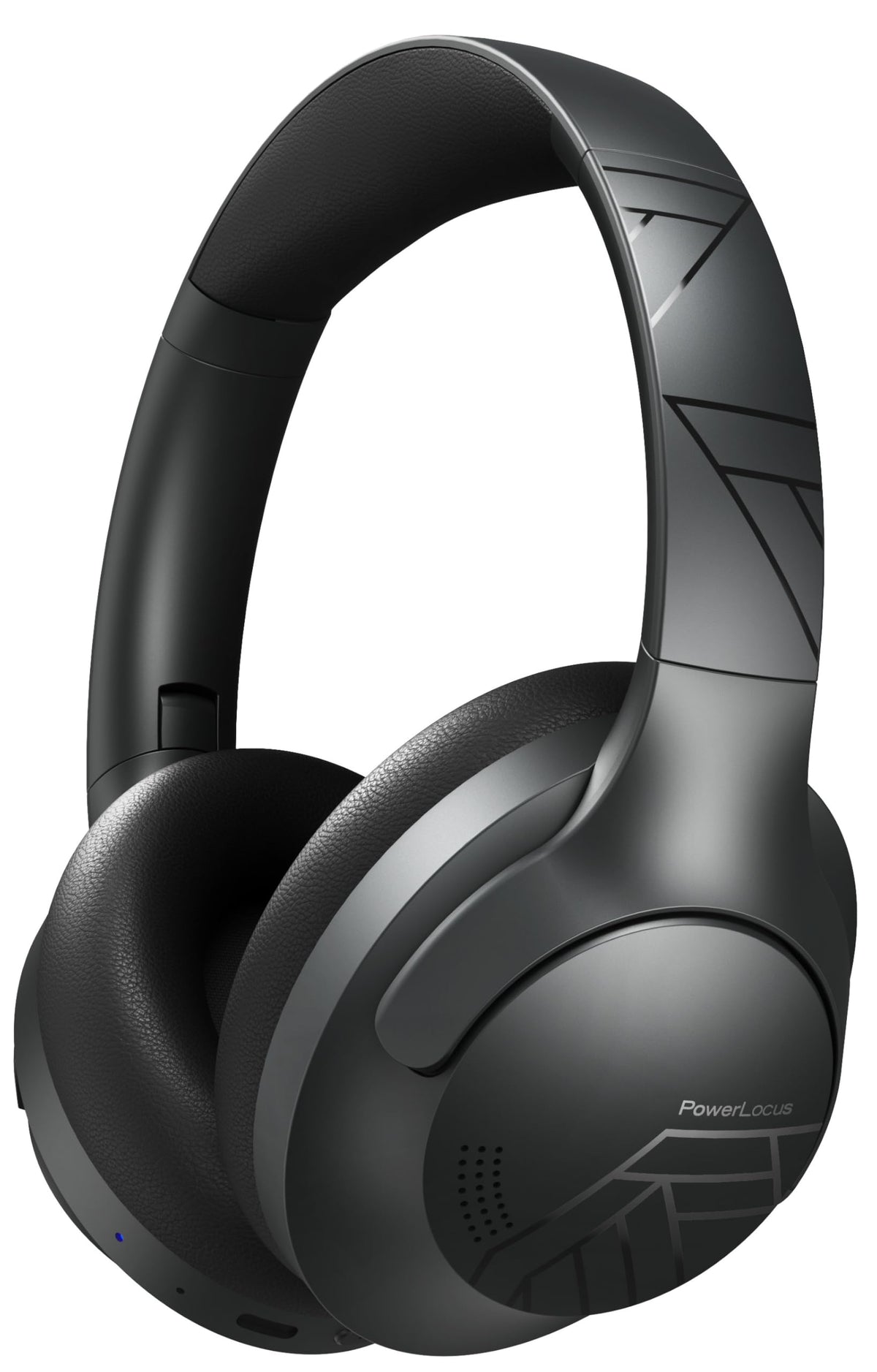 PowerLocus P3 over-ear headphones with foldable design for travel