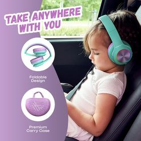 PowerLocus PLED headphones 30-hour wireless playtime for long trips.