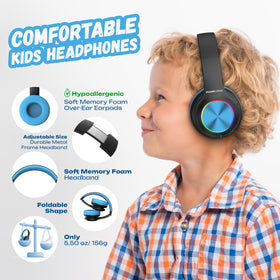 PowerLocus PLED Adjustable headband provides secure fit for growing kids