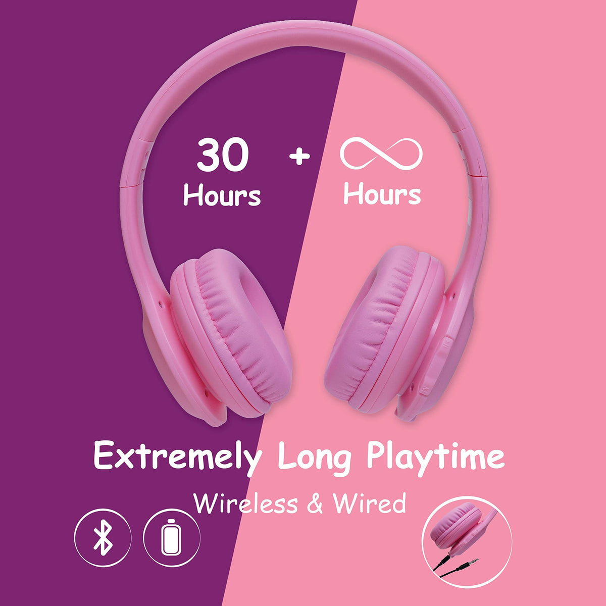PowerLocus PLED kids headphones hi-fi audio for clear learning and fun