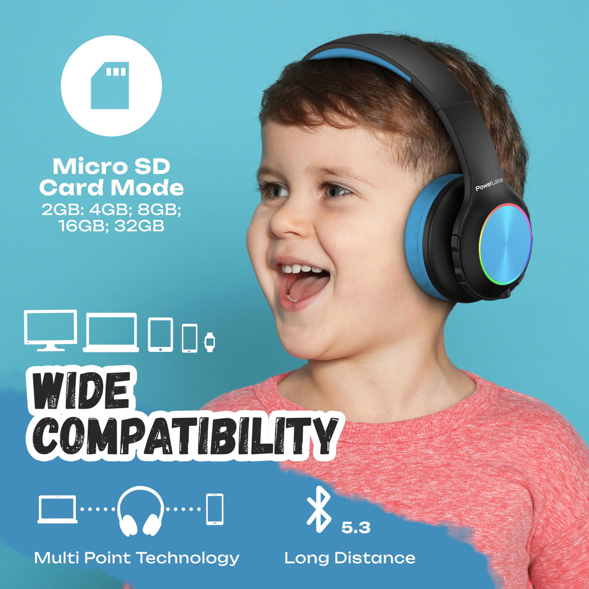 PowerLocus PLED Built-in microphone supports online classes and calls