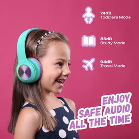 PowerLocus PLED headphones foldable design for easy travel storage.
