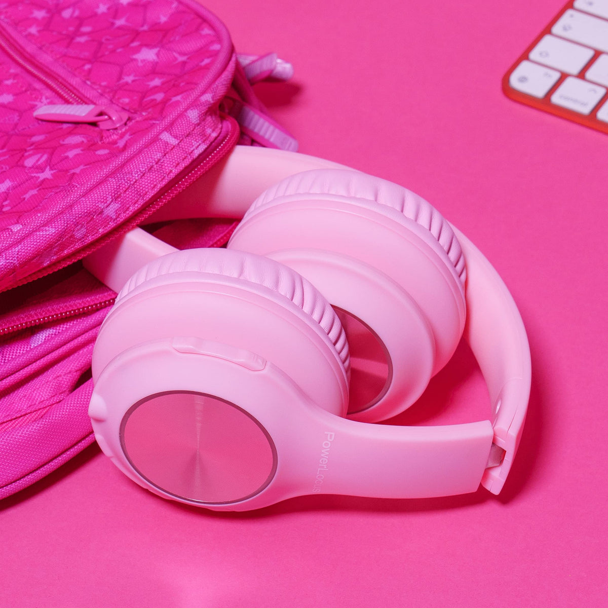 PowerLocus PLED kids headphones USB-C charging for fast recharge