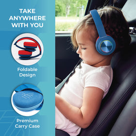 USB-C charging on PowerLocus PLED kids headphones for quick power ups.