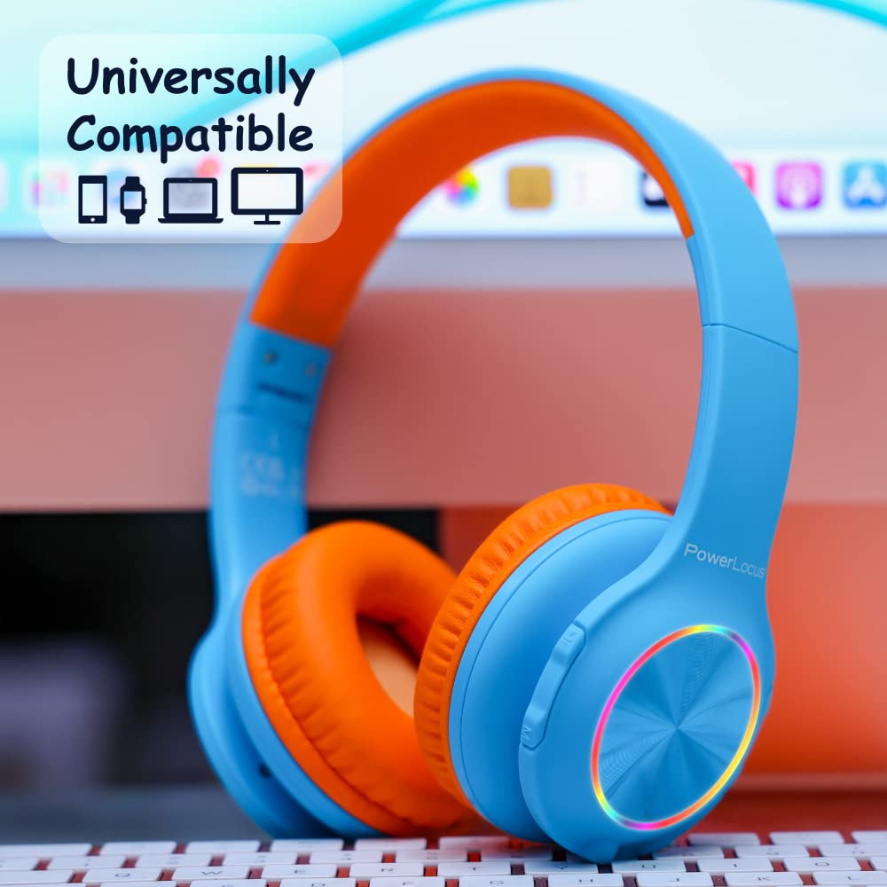 PowerLocus PLED wireless headphones connect to tablets and phones for travel