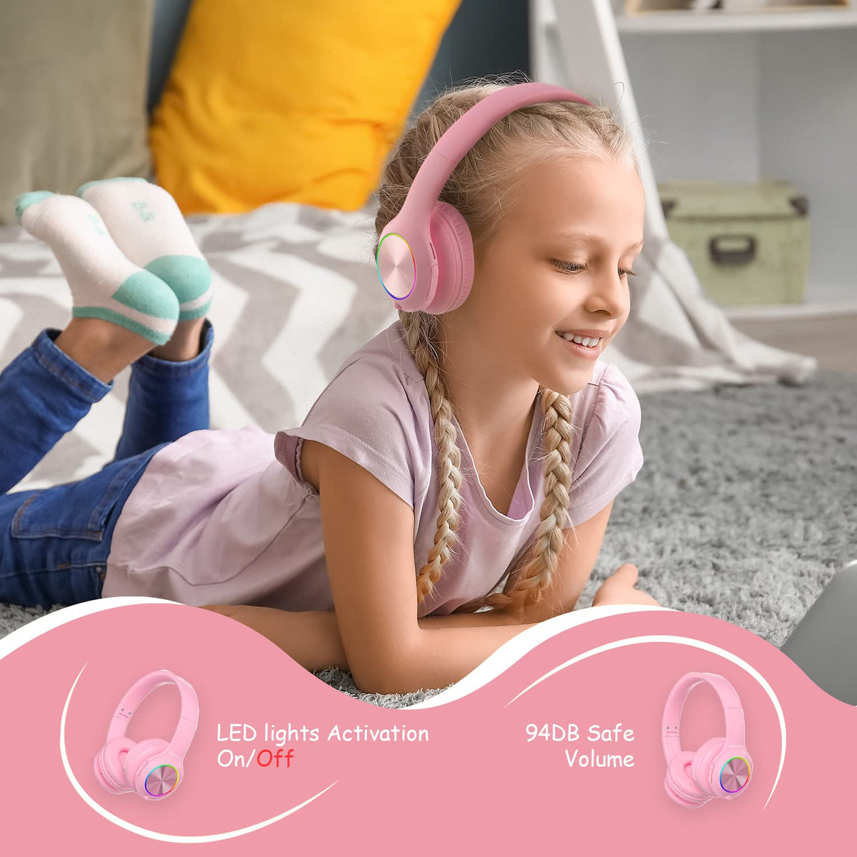 PowerLocus PLED kids headphones wireless range up to 10 meters for flexibility