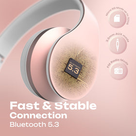 PowerLocus Rose Gold 40mm drivers deliver rich, vivid sound