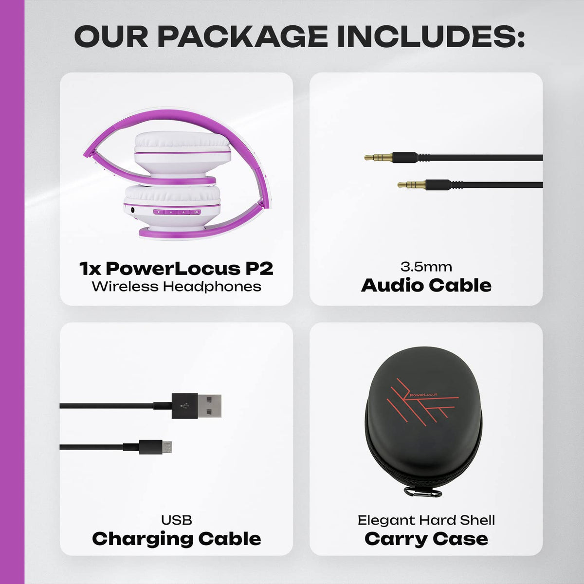 PowerLocus connected with 3.5mm cable for uninterrupted wired listening