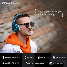 PowerLocus connected with 3.5mm cable for continuous wired listening