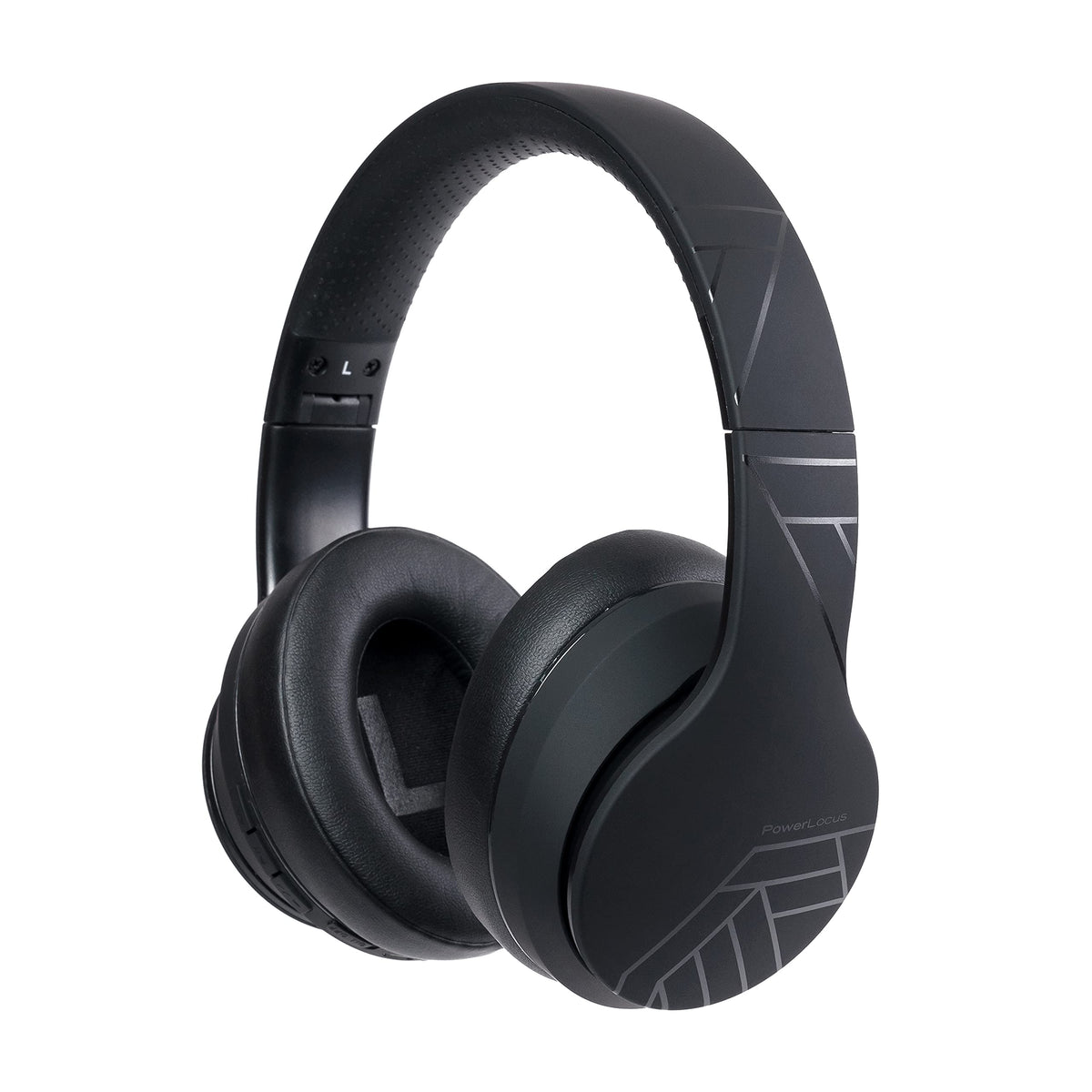 PowerLocus wireless headphones over-ear pairing with devices for seamless connection.