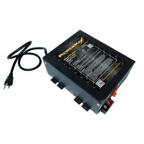 PowerMax PM3-45 power supply front view, compact and reliable for 12V systems.