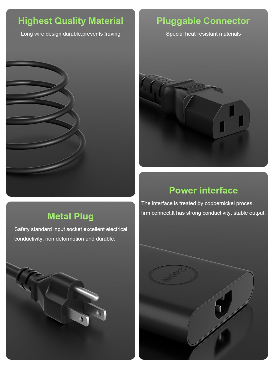 PowerPortnerLink textured housing detail showing flame-retardant finish for cooler, safer operation