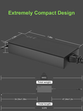 PowerPortnerLink 330W Charger package contents include AC adapter and detachable cord
