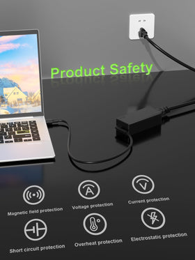 PowerPortnerLink 65W USB-C charger showing detachable US power cord for travel