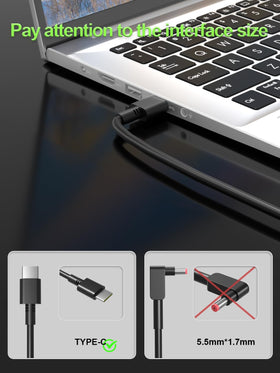 PowerPortnerLink 65W USB-C charger demonstrating Lenovo compatibility with ThinkPad models