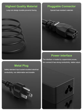 PowerPortnerLink 90W charger bundle includes AC adapter and detachable cord with warranty.