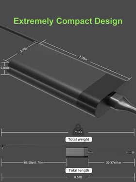 PowerPortnerLink long detachable cable and plug showing flexible reach benefit