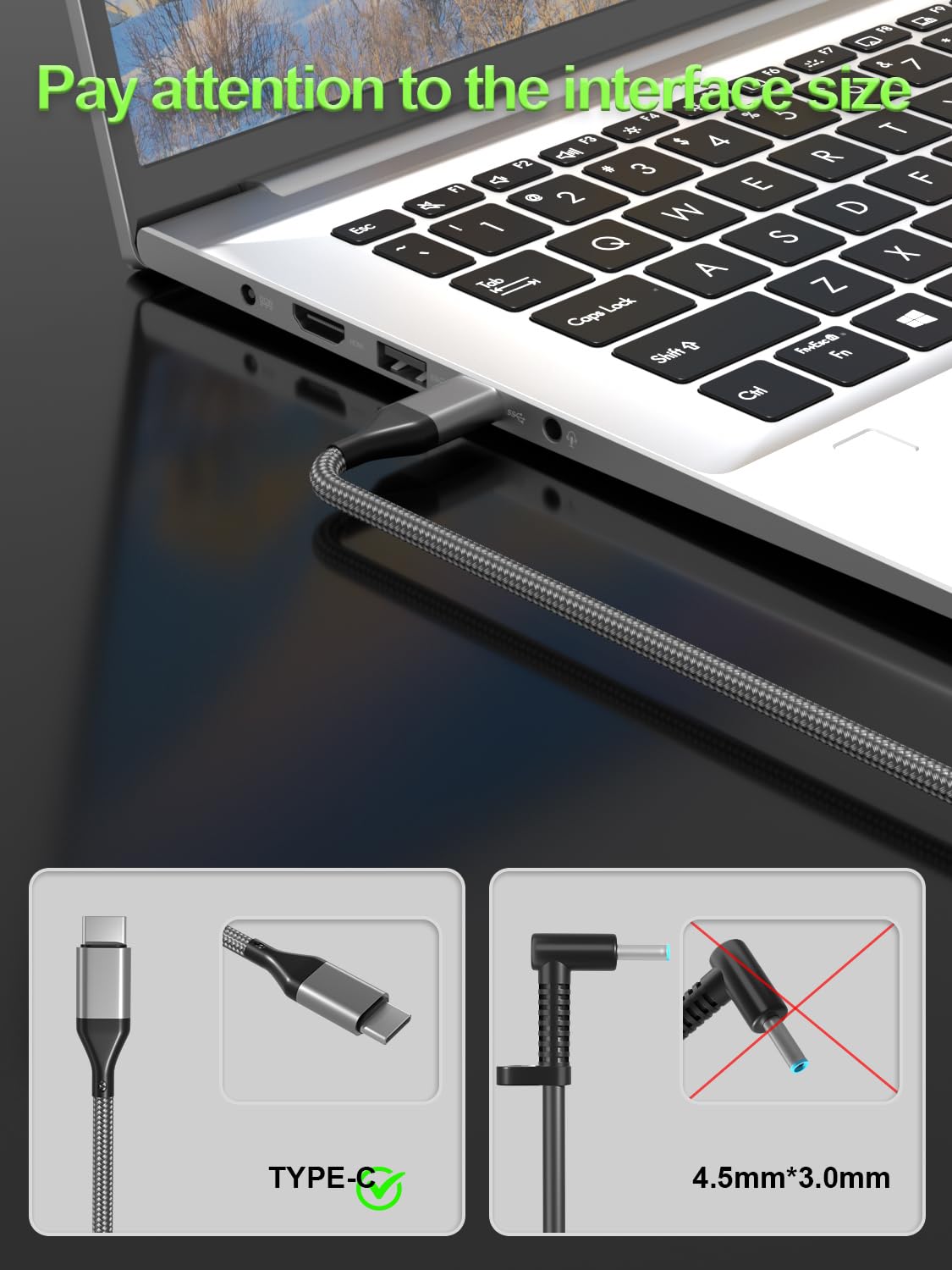 PowerPortnerLink USB-C connector close-up highlighting secure fit and reliable transfer