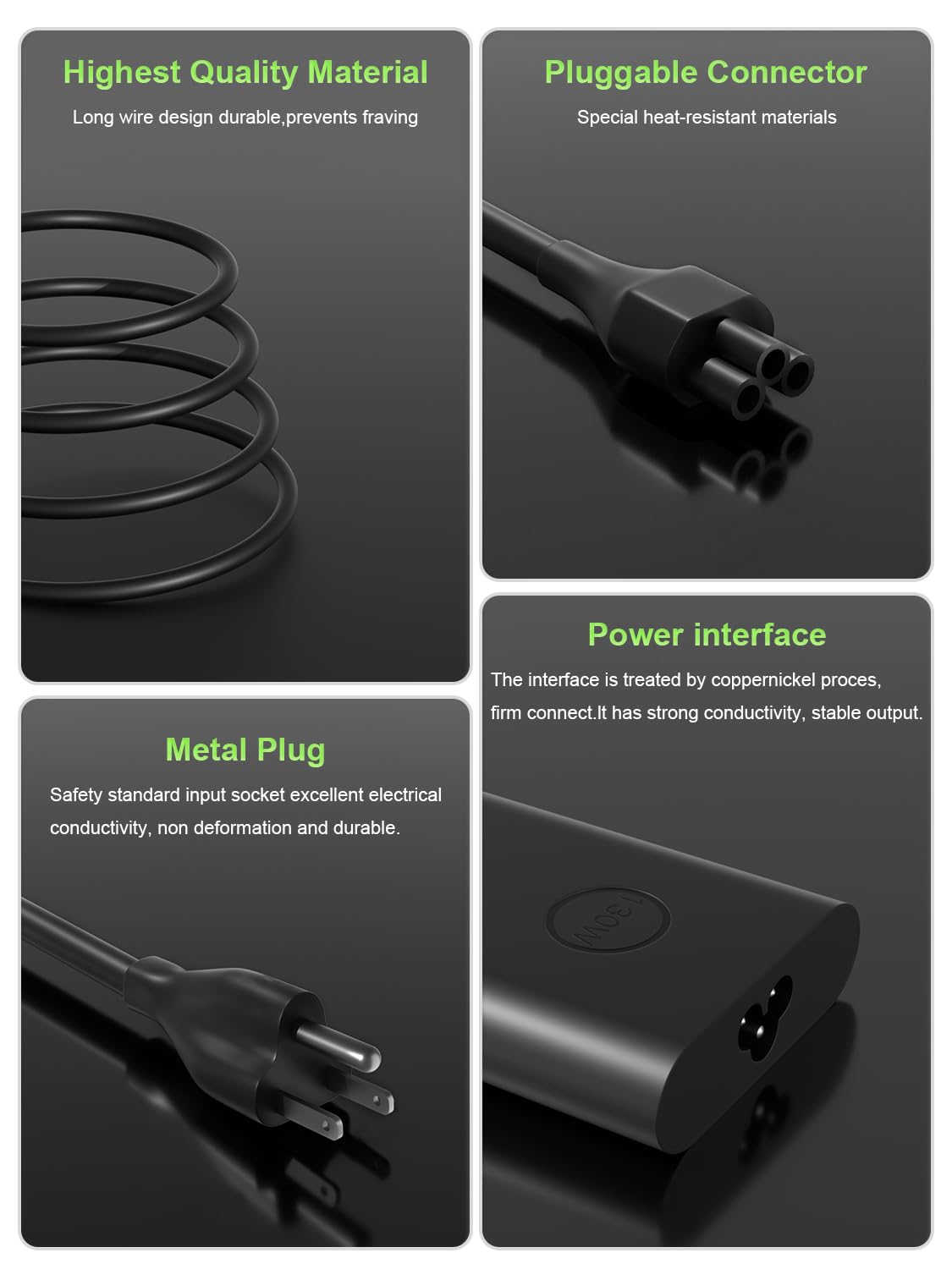 PowerPortnerLink detachable 1-2m cord simplifies packing and on-the-go setups