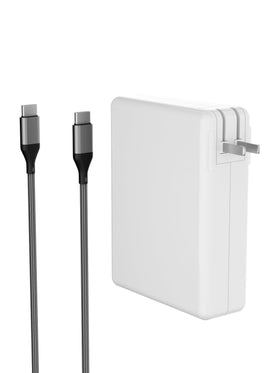 PowerPortnerLink adapter front view showing ports and compact design for fast charging