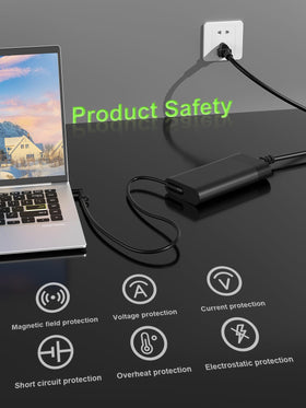 PowerPortnerLink safety label and specs showing protections and certified reliability