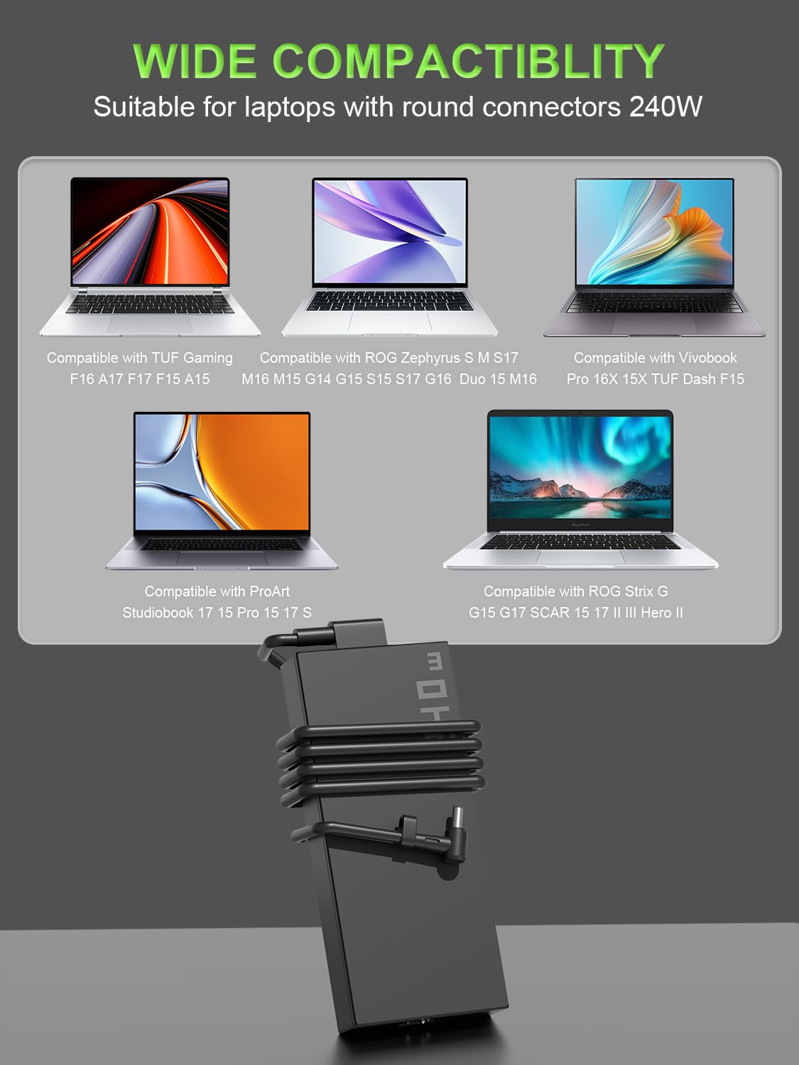 PowerPortnerLink slim side profile, highlights lightweight design ideal for travel