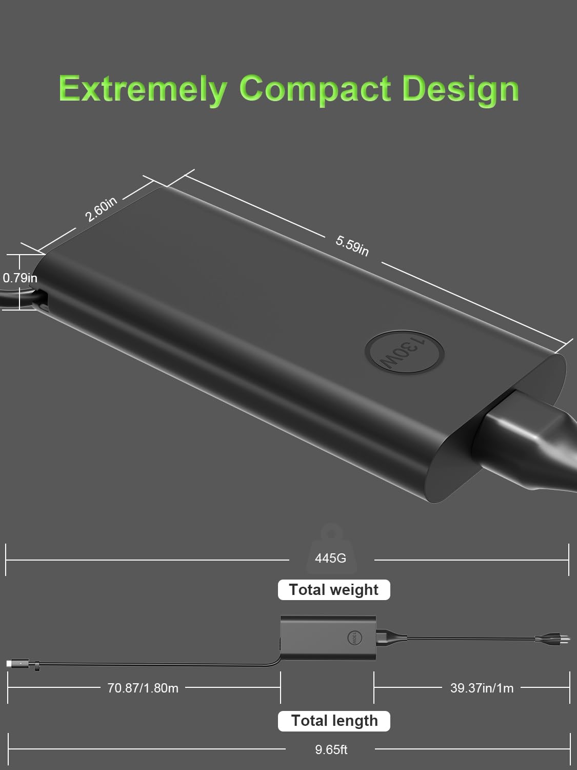 PowerPortnerLink wide input supports 100-240V outlets for worldwide compatibility