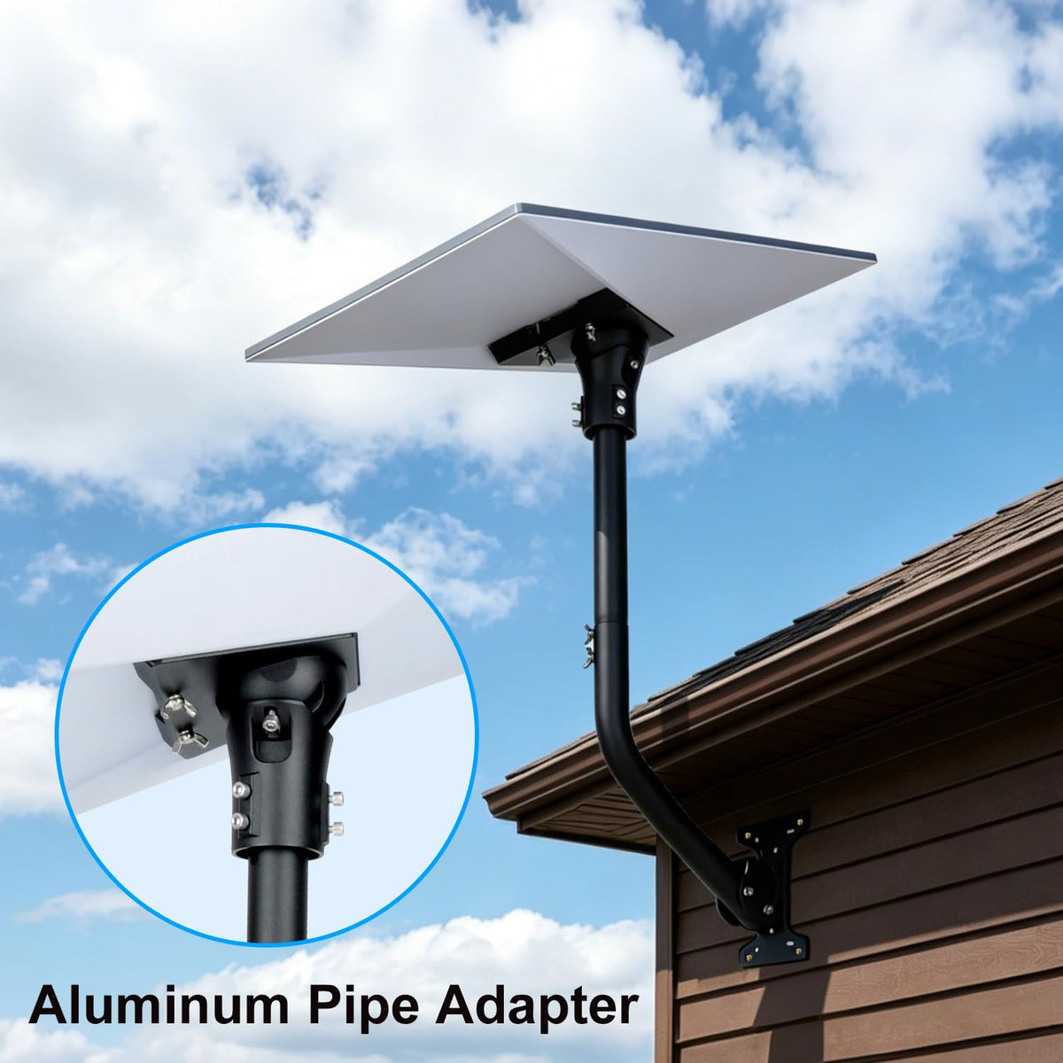 PowGrow adjustable bracket angle detail illustrating dual adjustment and easy tuning