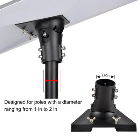 PowGrow close-up of adjustment mechanism showing locking screws for precise aiming