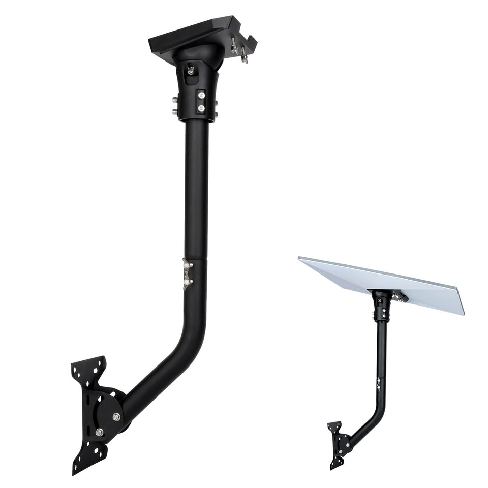 PowGrow front view mounted with Starlink showing secure installation and stability