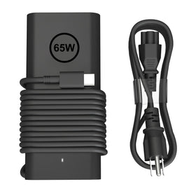 POWJDWZ 65W USB-C laptop charger front view for travel-friendly use