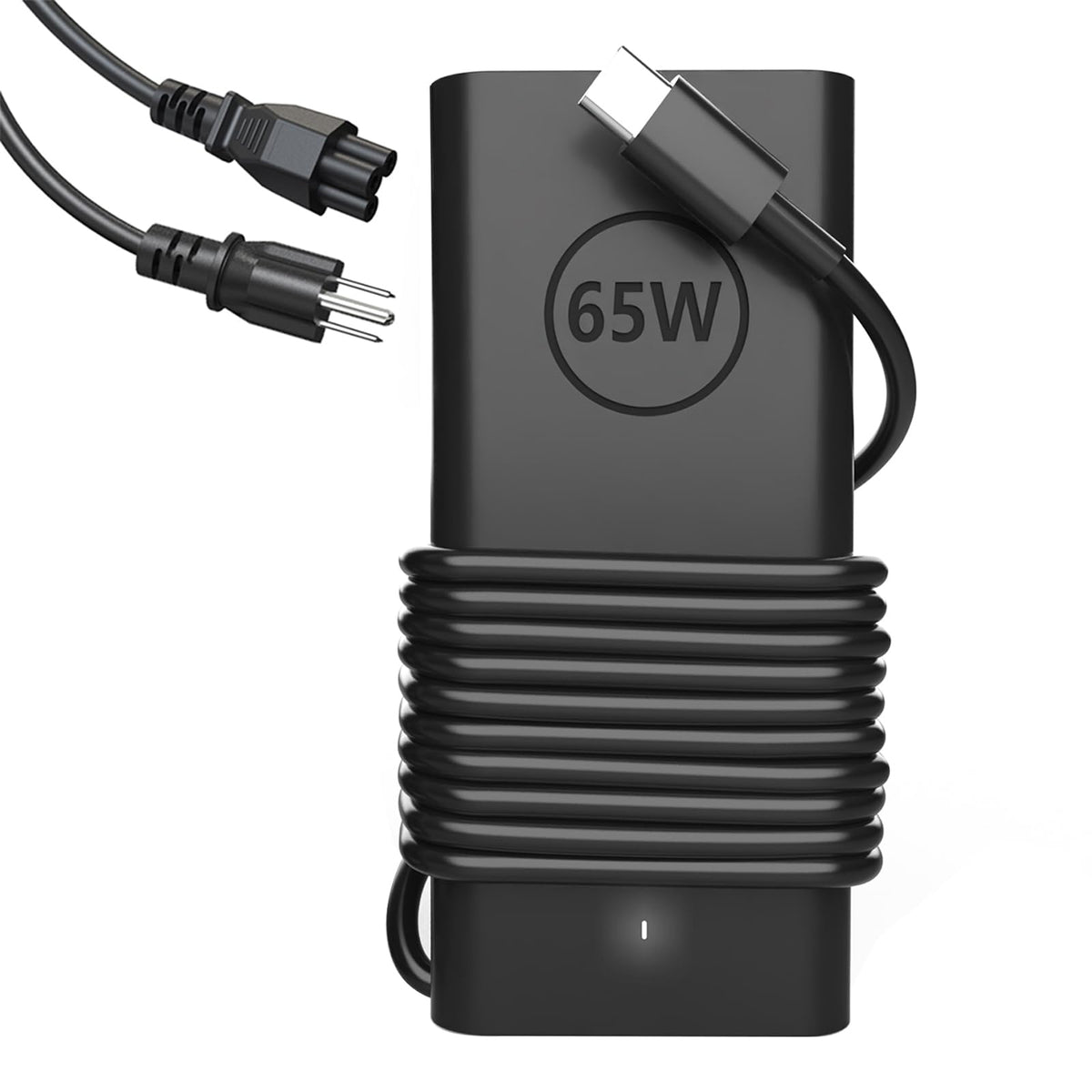 POWJDWZ 65W USB-C charger packaging and label indicate safe operation