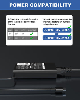 POWJDWZ 65W USB-C laptop charger side ports show versatile power delivery