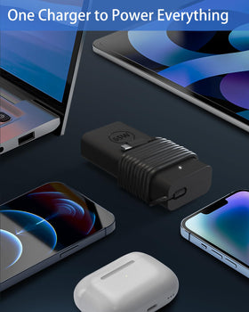 POWJDWZ 65W USB-C charger standalone product shot emphasizes light weight