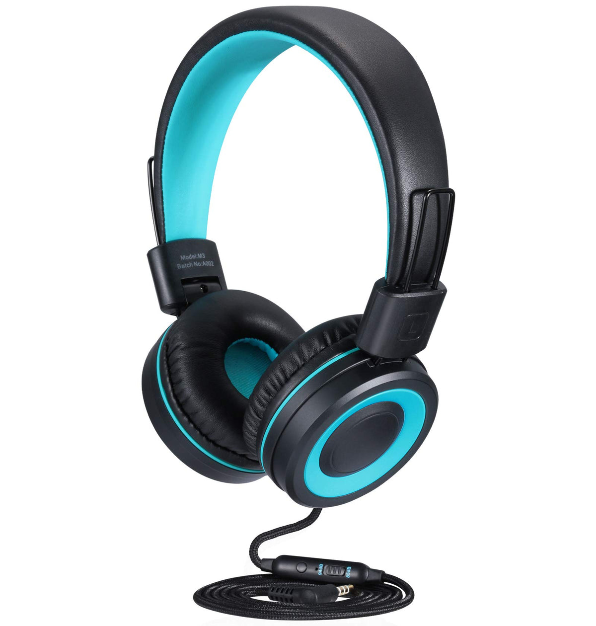 POWMEE M3 kids headphones with lightweight design for all-day comfort.