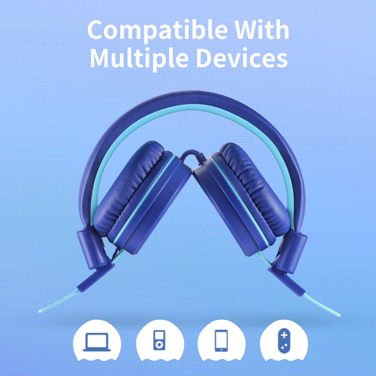 POWMEE P10 lightweight design suitable for long study sessions in blue.