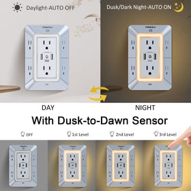POWRUI ETL-listed power strip suitable for everyday home and office charging needs