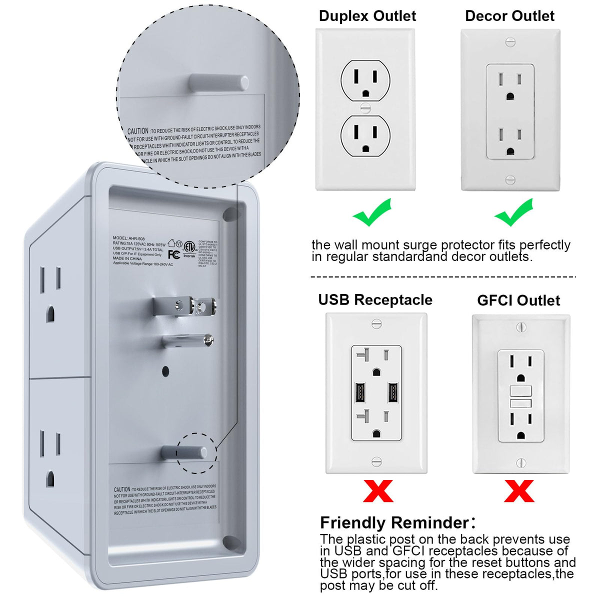 POWRUI three USB ports fast-charge phones and tablets, reducing desk clutter