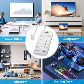 POWSAF white design blends into modern home office decor